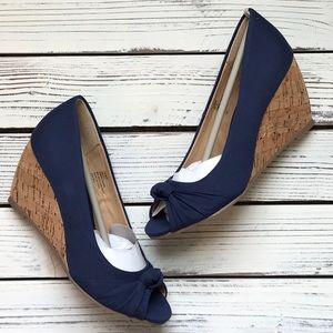Nine West Navy Wedge